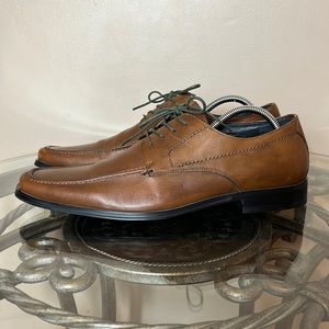 Aston Grey Collection Anthony Brown Leather Oxfords Pointed Toe Size 11 GUC (B6)